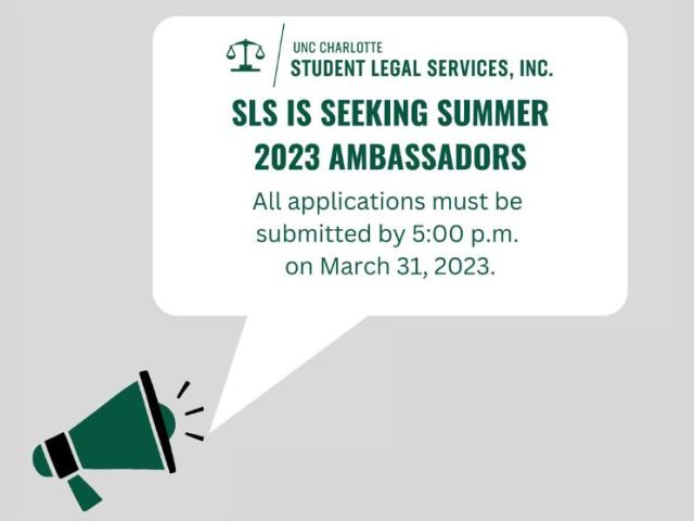 SLS is seeking summer 2023 ambassadors
