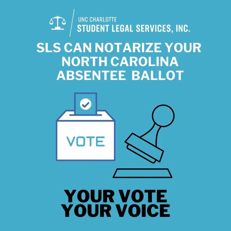 SLS can notarize your North Carolina absentee ballot